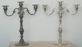 candelabra before-and-after polishing